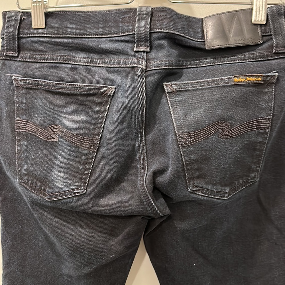 Nudie Jeans “Tight Long John” organic black skinny jeans. - Picture 4 of 7